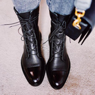damen-schwarz-boots-flach