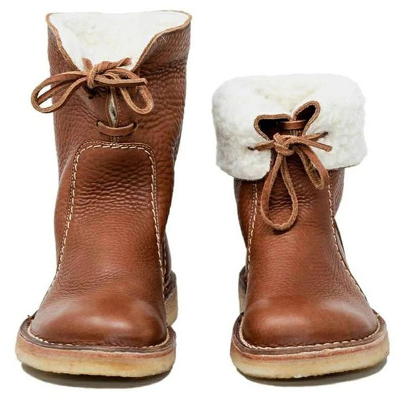 damen-schwarz-schneestiefel-warme