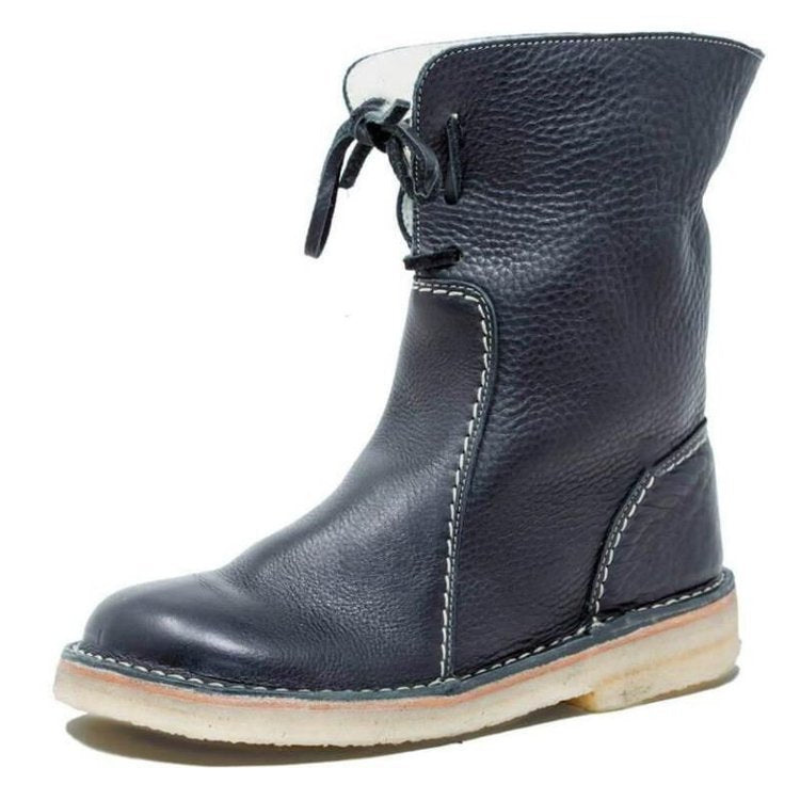 damen-schwarz-schneestiefel-warme