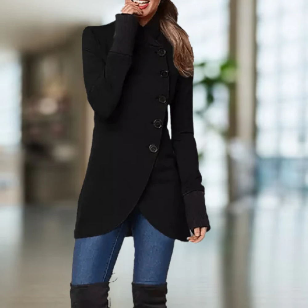 damen-schwarz-strickjacke-lange