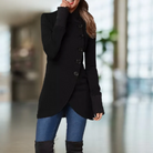 damen-schwarz-strickjacke-lange