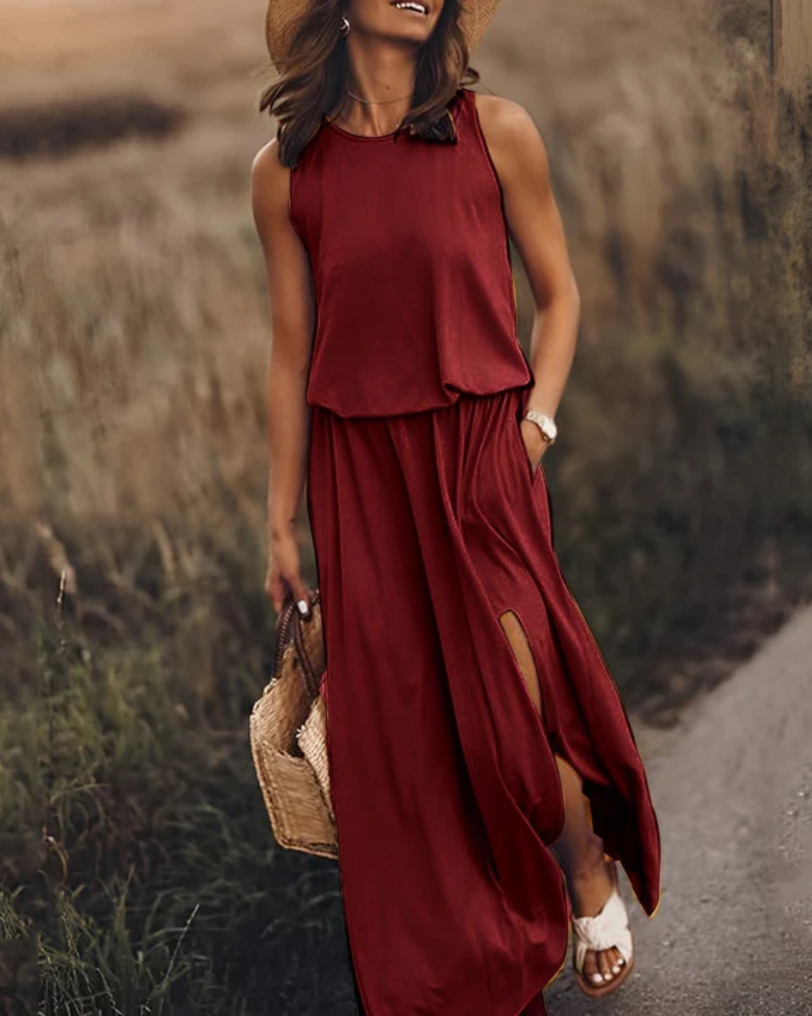Stylisches ärmelloses Kleid für Frauen