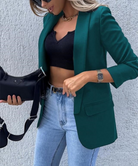 damen-stilvoll-blazer-schwarz