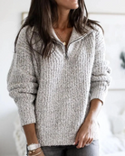 damen-strickpullover-reissverschluss-pullover