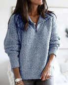 damen-strickpullover-reissverschluss-pullover