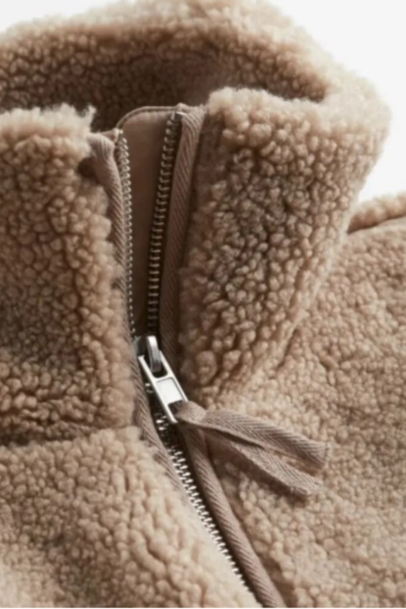 damen-teddy-jacke-Weiß