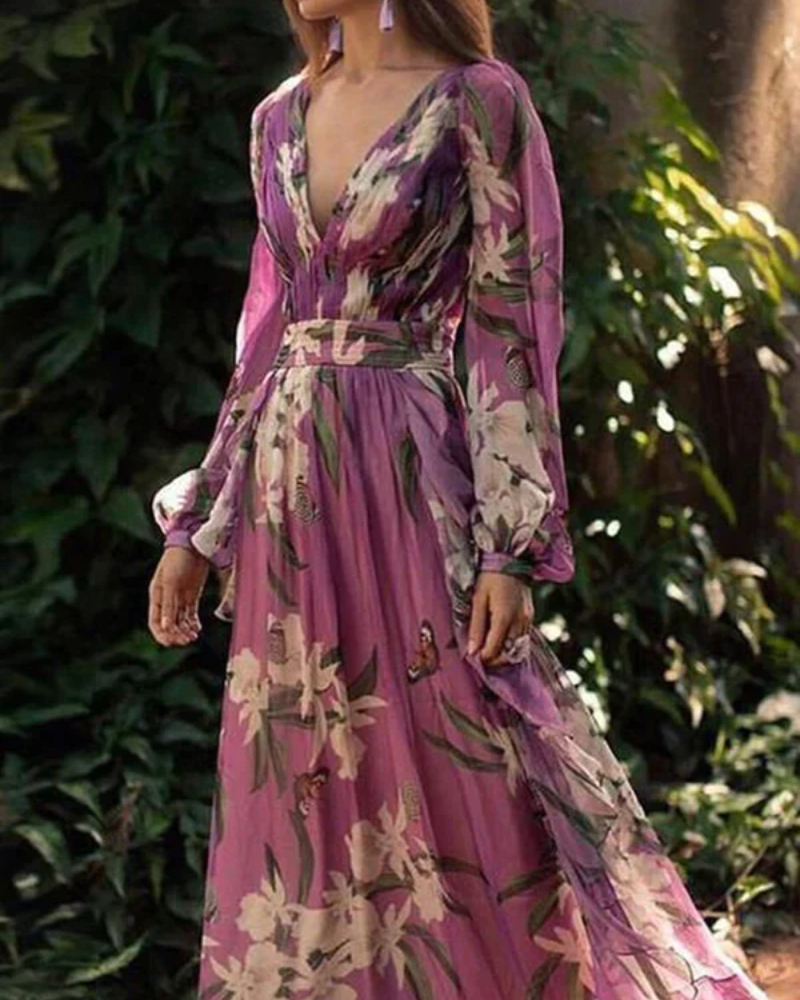 damen-v-ausschnitt-maxikleid-langarm