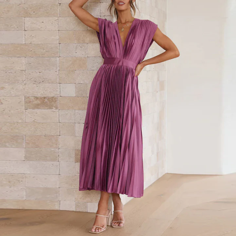 Maxikleid mit V-Ausschnitt für Frauen