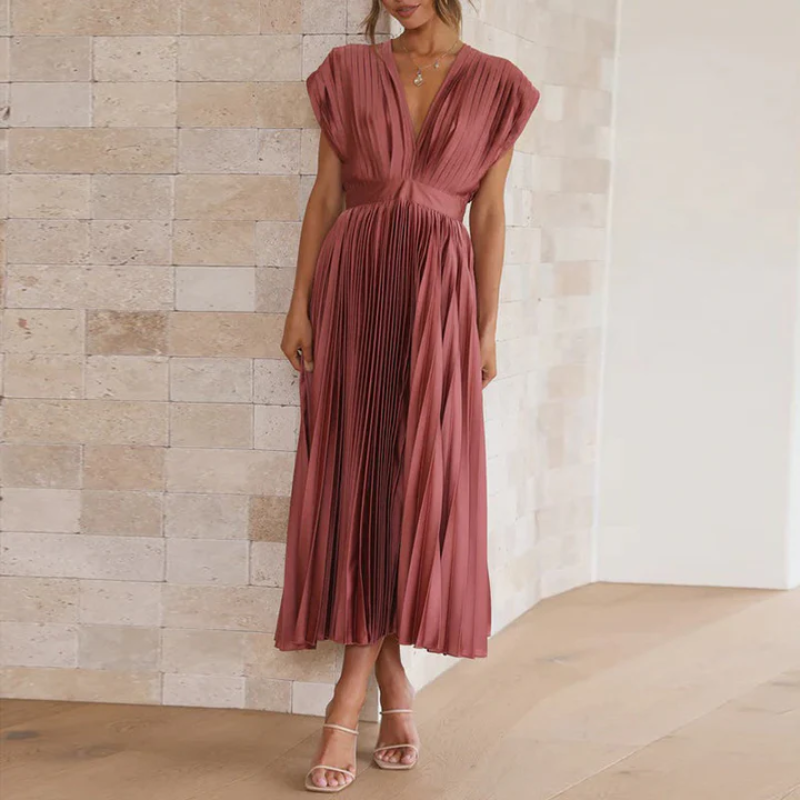 Maxikleid mit V-Ausschnitt für Frauen