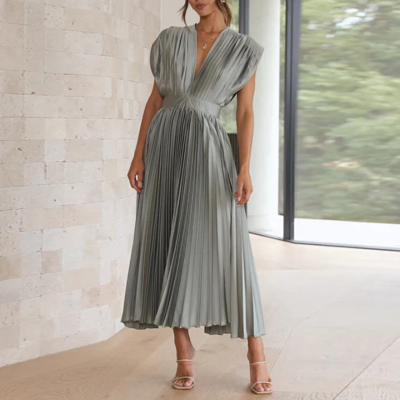 Maxikleid mit V-Ausschnitt für Frauen
