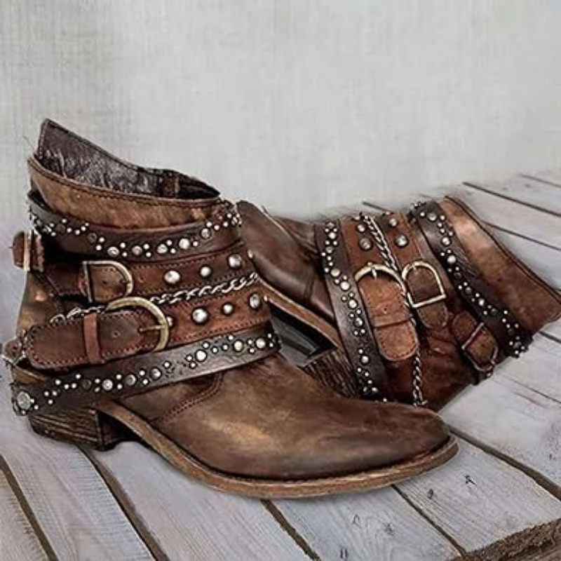 damen-vintage-stiefeletten-schwarz