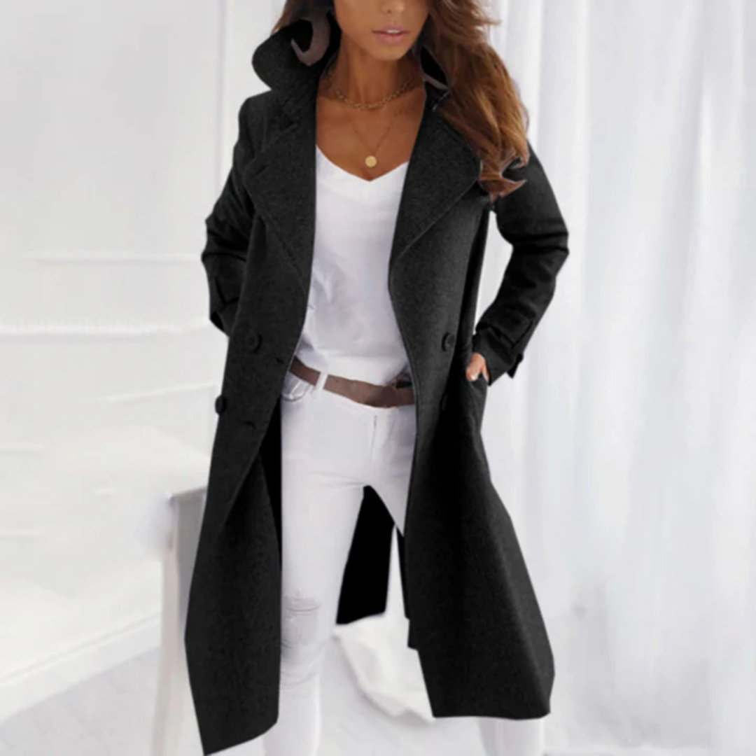 Warme lange Jacke für Frauen