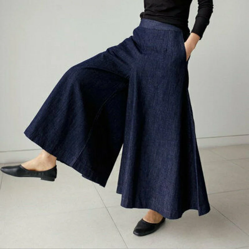 Elegante Damenhosen mit weitem Bein