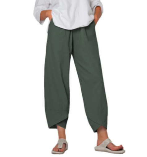Leichte Hose mit weitem Bein für Damen