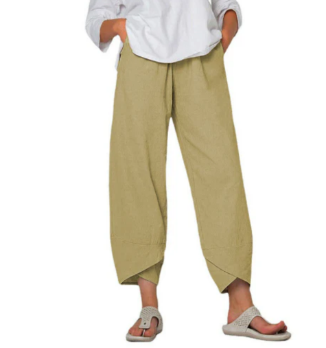 Leichte Hose mit weitem Bein für Damen