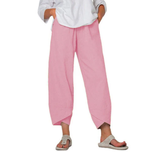 Leichte Hose mit weitem Bein für Damen