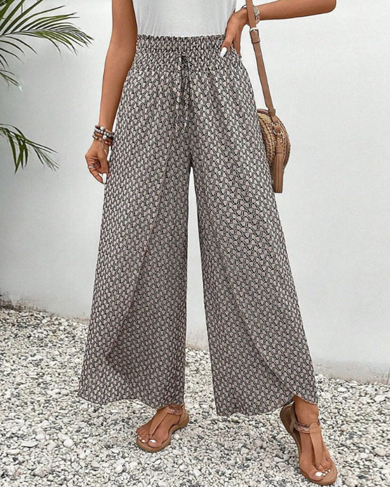 Damen wide leg pants und hoher Taille