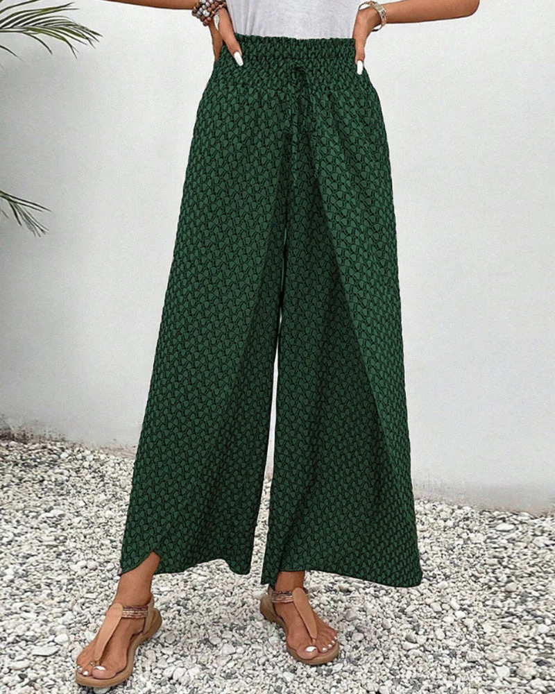 Damen wide leg pants und hoher Taille