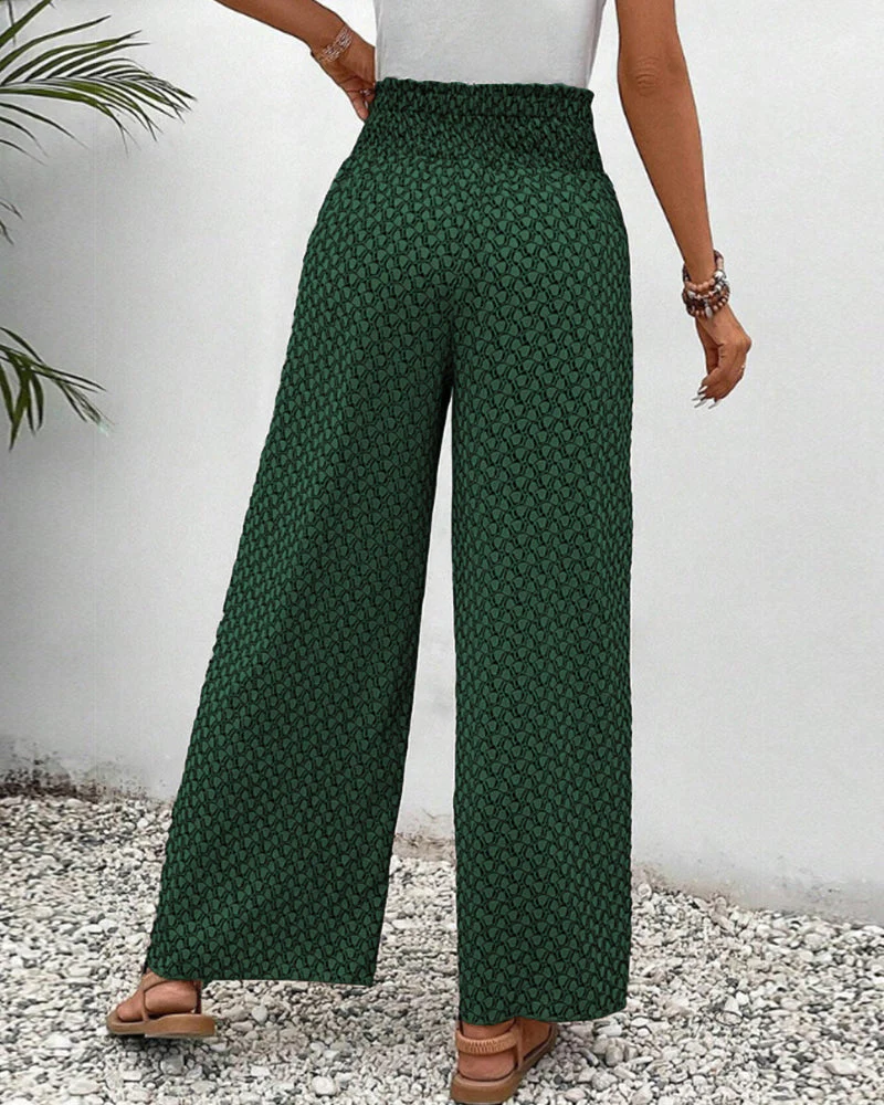 Damen wide leg pants und hoher Taille