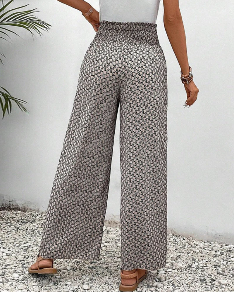 Damen wide leg pants und hoher Taille