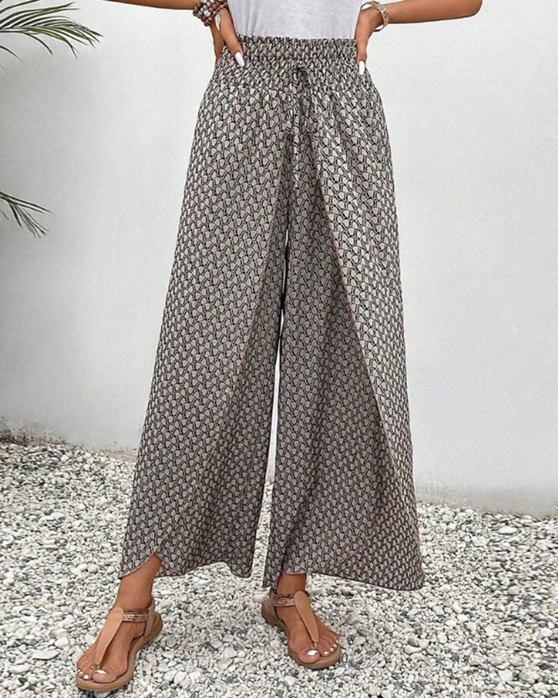 Damen wide leg pants und hoher Taille