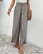 Damen wide leg pants und hoher Taille