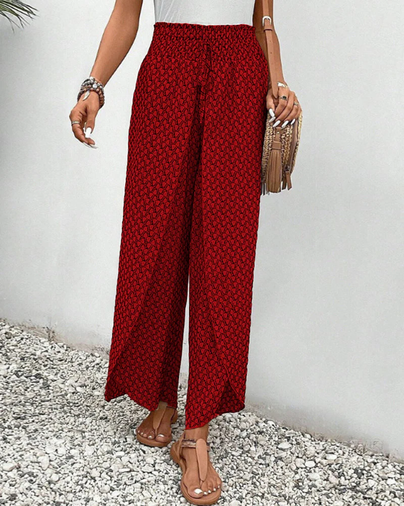 Damen wide leg pants und hoher Taille