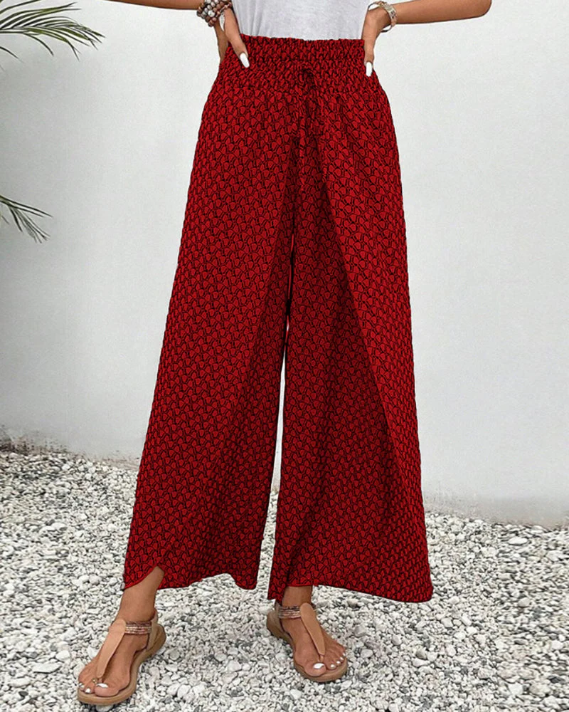 Damen wide leg pants und hoher Taille