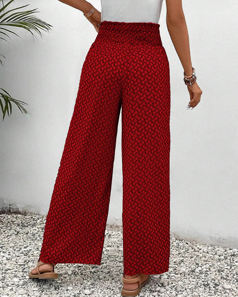 Damen wide leg pants und hoher Taille