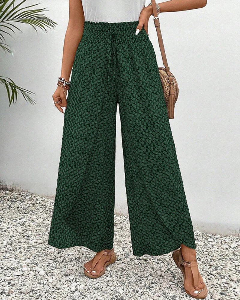 Damen wide leg pants und hoher Taille