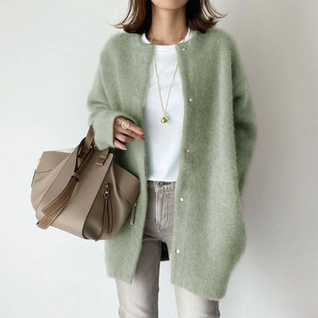 Lange Winter-Strickjacke für Frauen