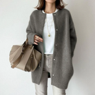 Lange Winter-Strickjacke für Frauen