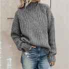 Damen strick Rollkragenpullover