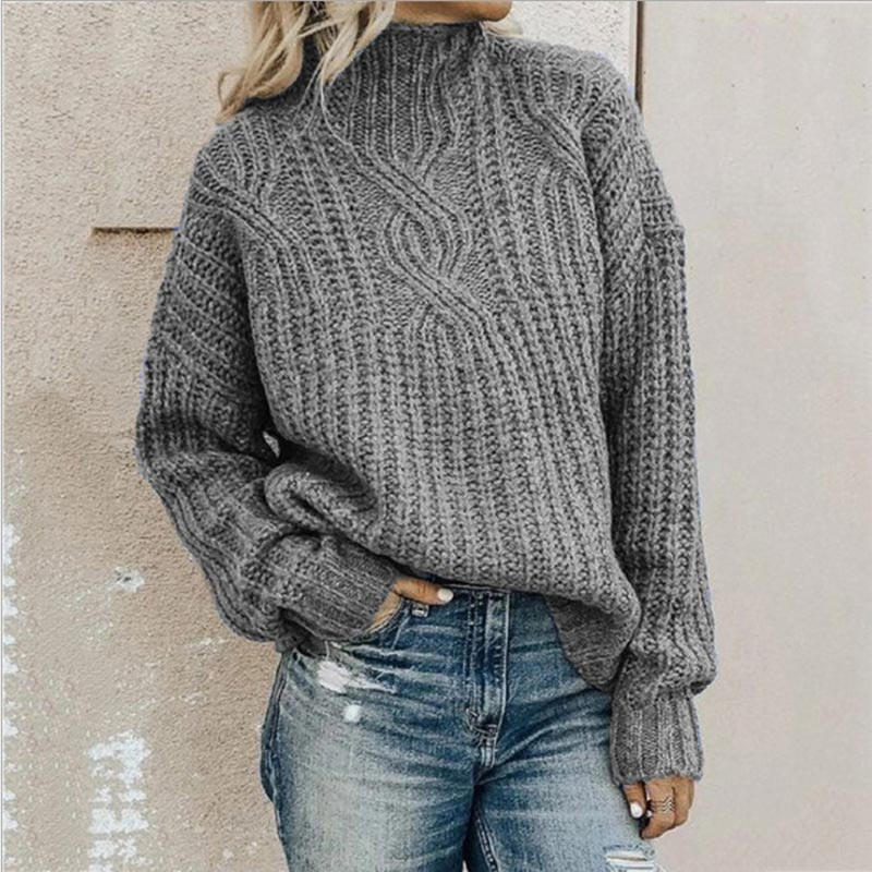 Damen strick Rollkragenpullover