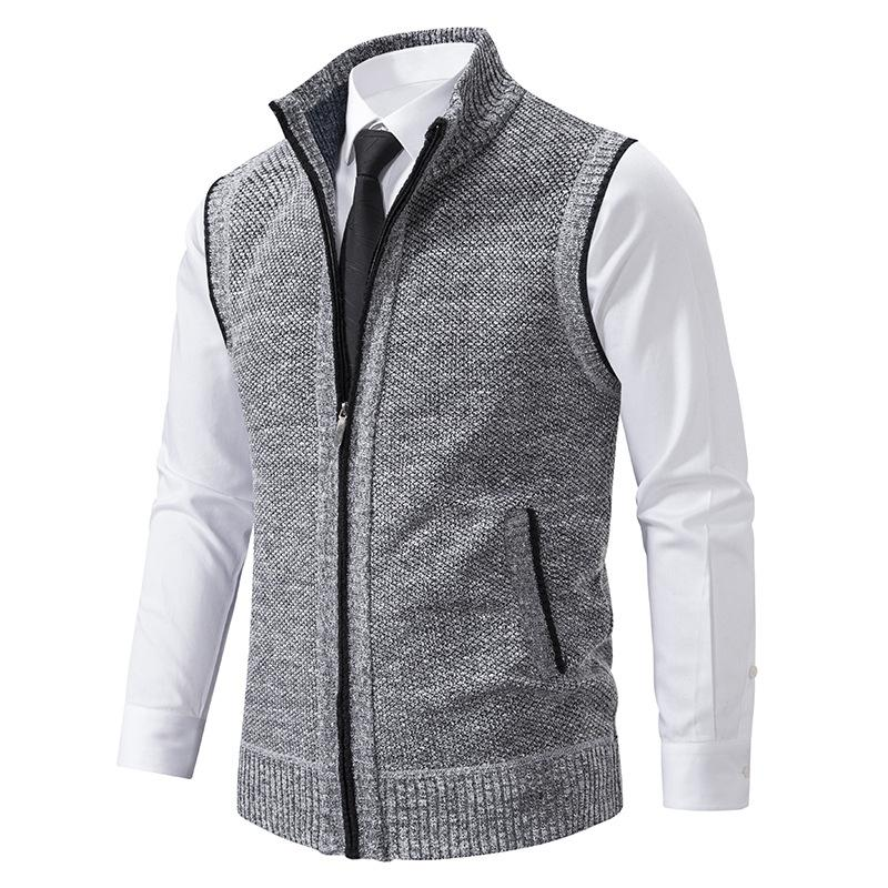 herren-armellose-strickjacke-schwarz