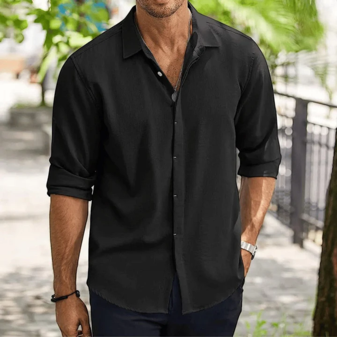 Langärmeliges Slim Fit Poloshirt für Männer