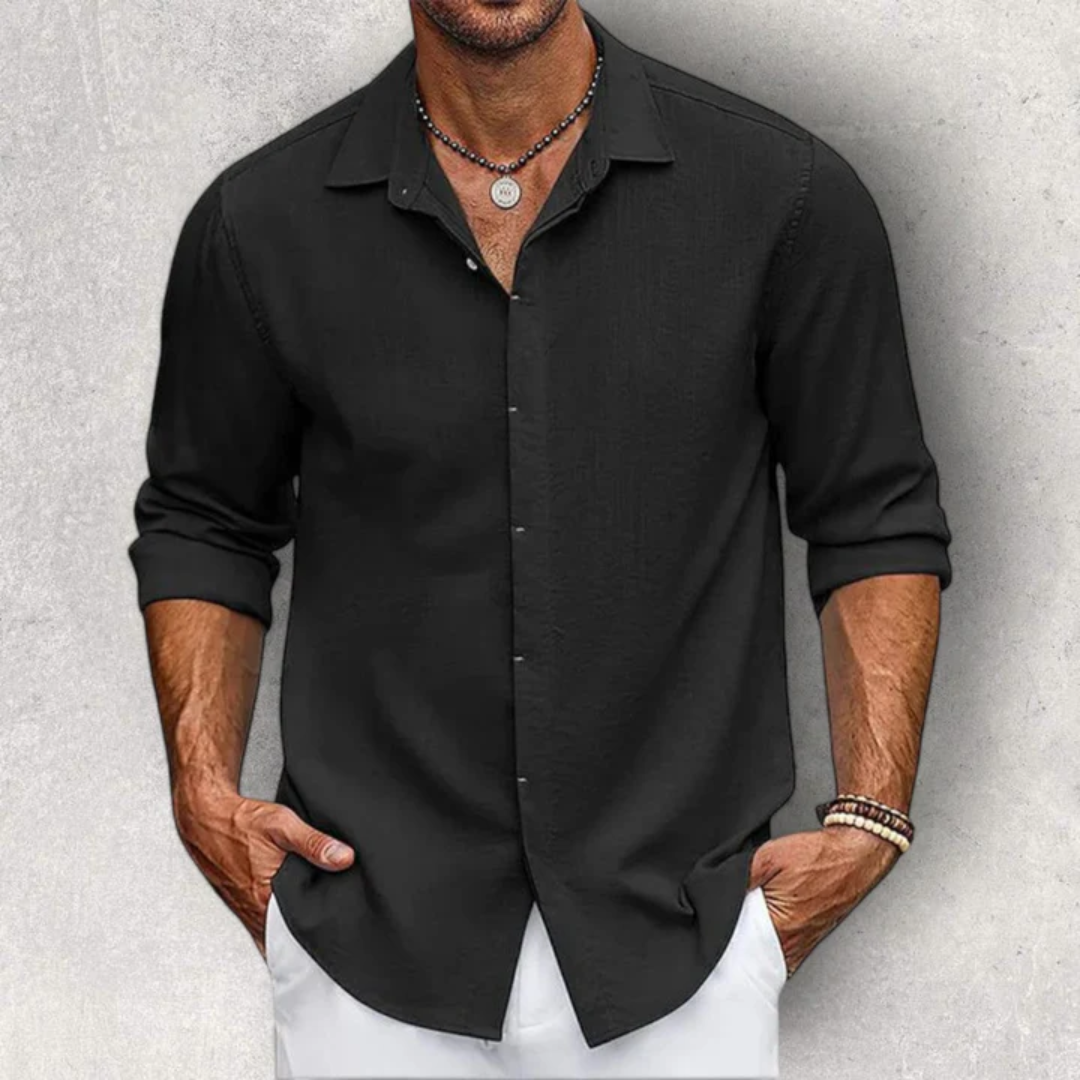 Langärmeliges Slim Fit Poloshirt für Männer