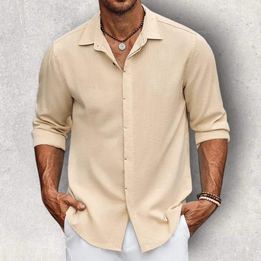 Langärmeliges Slim Fit Poloshirt für Männer