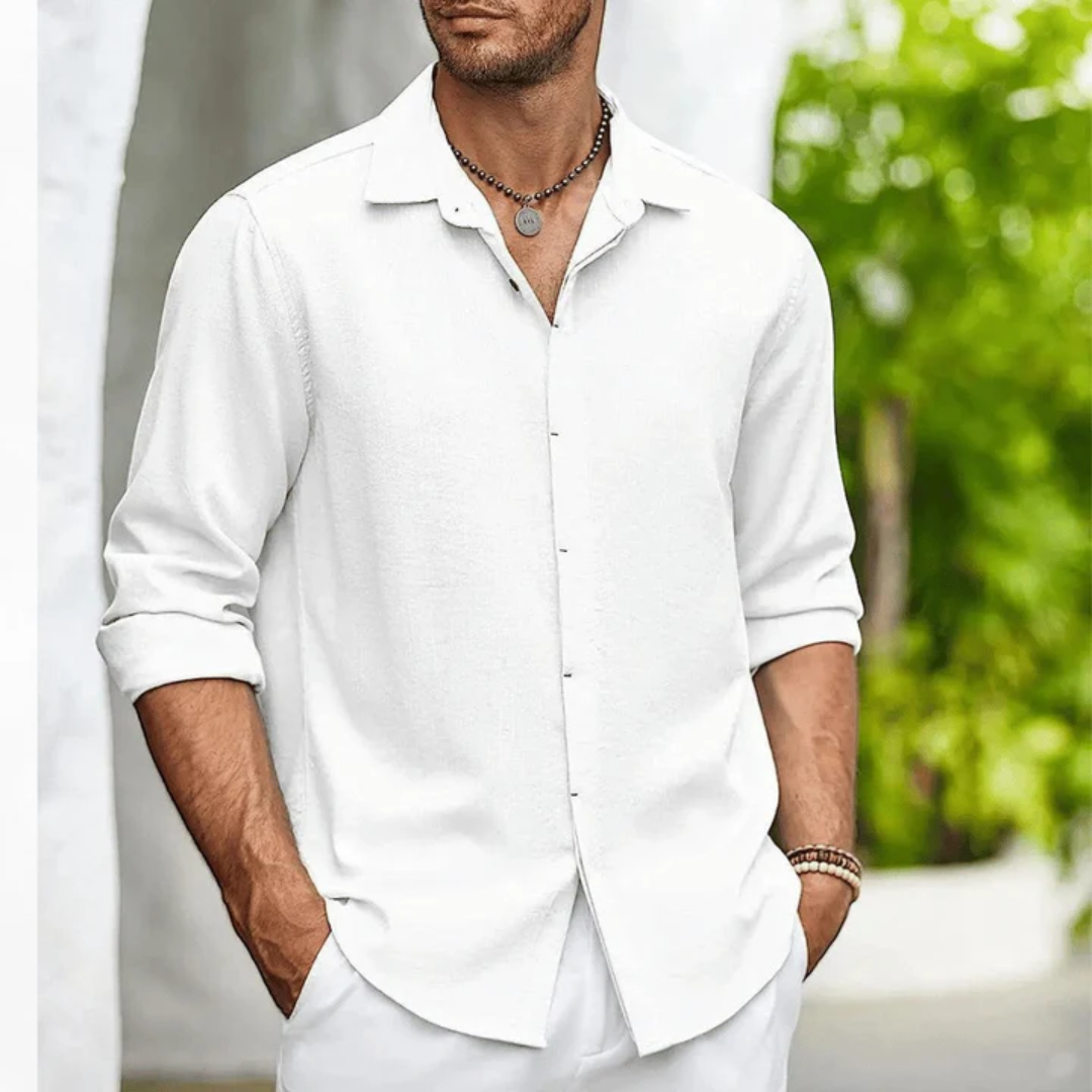 Langärmeliges Slim Fit Poloshirt für Männer