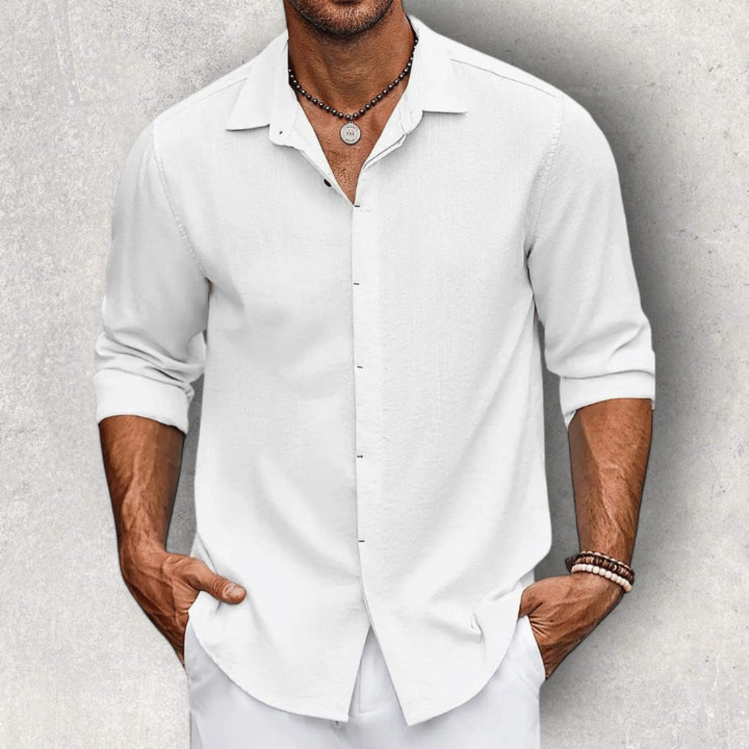 Langärmeliges Slim Fit Poloshirt für Männer