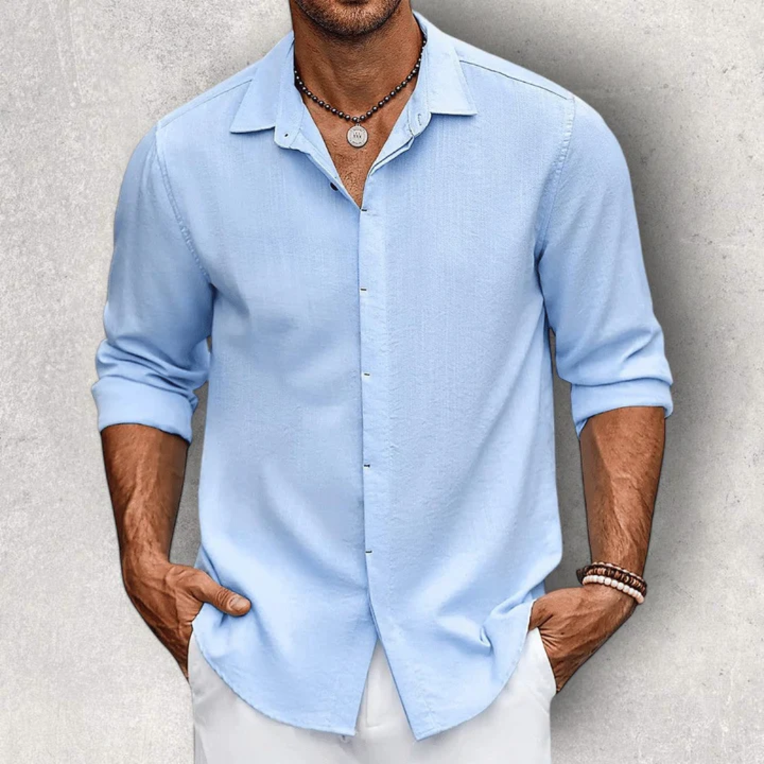 Langärmeliges Slim Fit Poloshirt für Männer
