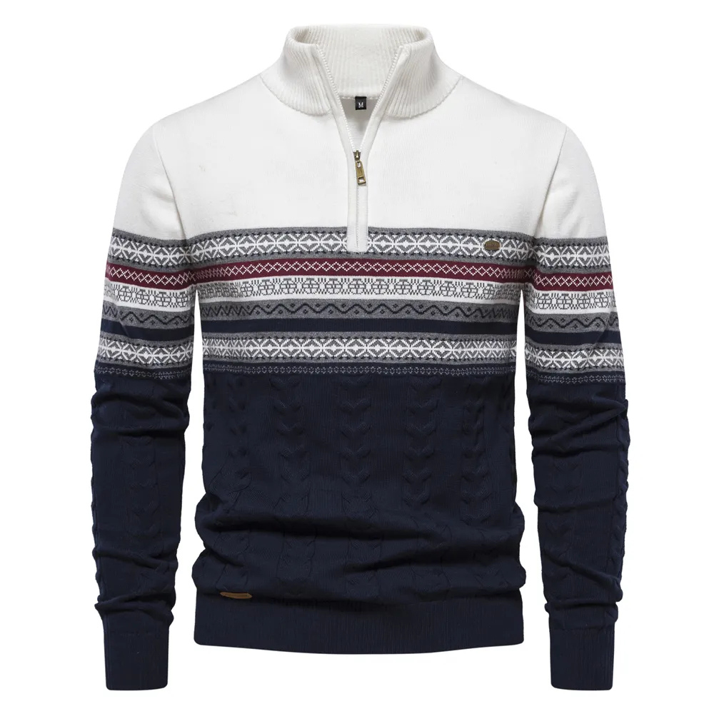 herren-pullover-mit-reißverschluss-weiß-sweater
