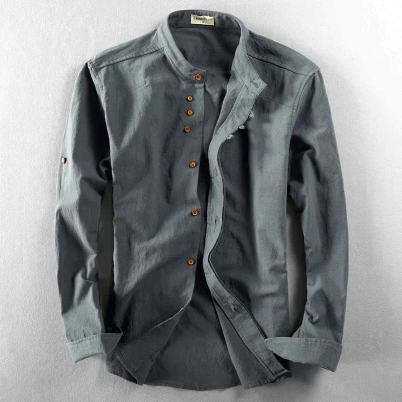 herren-stilvoll-langarm-hemd-button-up