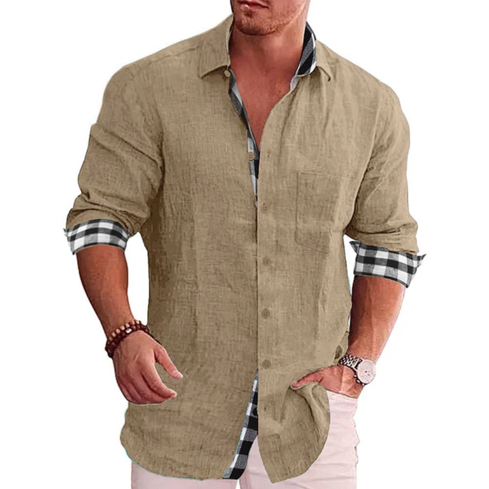 Trendige Botton Daunen Poloshirt für Männer
