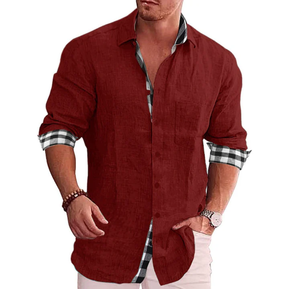 Trendige Botton Daunen Poloshirt für Männer