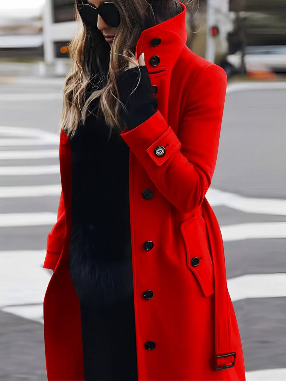 trenchcoat-damen-lang- ubergangs-jacke