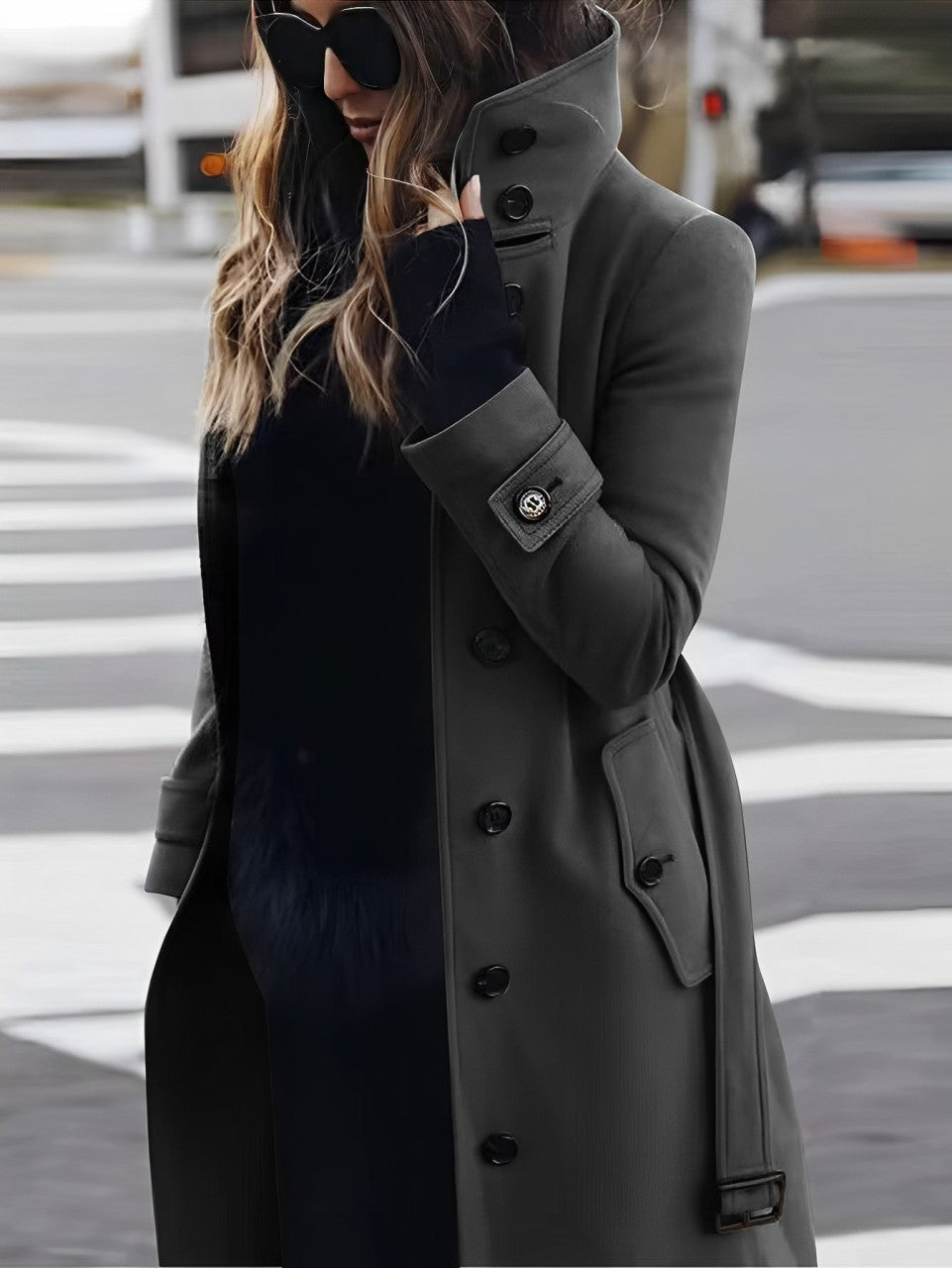 trenchcoat-damen-lang- ubergangs-jacke